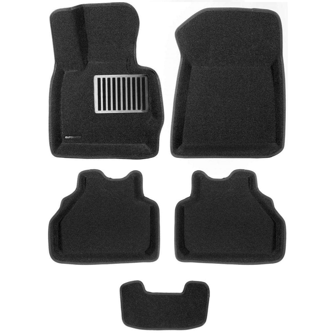 Коврики в салон BMW X3 (E83) 2003-2006, 3D ткань Euromat LUX, Черный, Арт. EM3D-001209