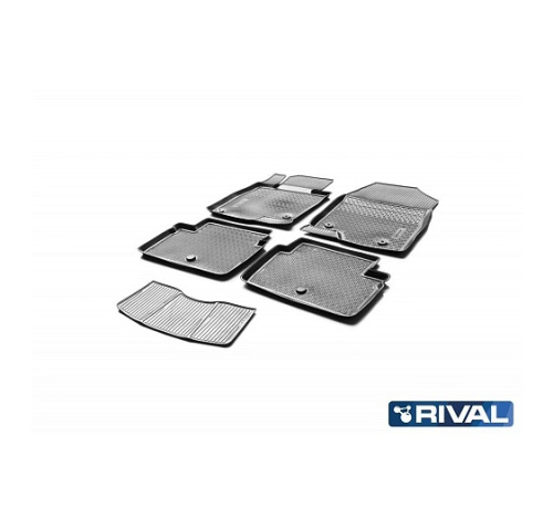 Коврики в салон Mazda CX-4 2019- FL, полиуретан Rival, Черный, Арт. 13801001
