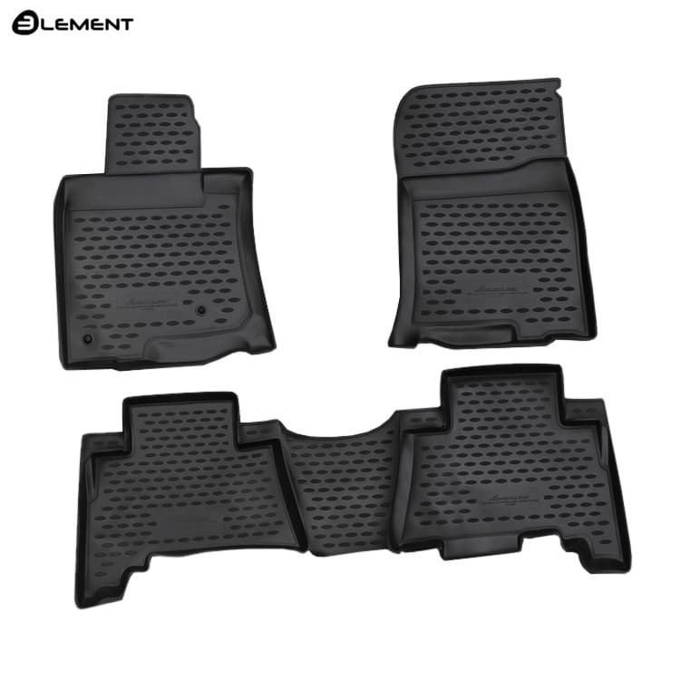 Коврики в салон Toyota Land Cruiser Prado (J150) 2009-2013 5 дв., полиуретан Element, Черный, Арт. NLC.48.28.210k