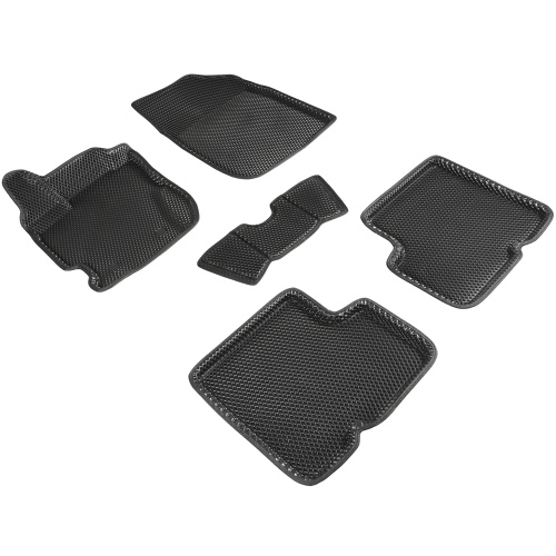Коврики в салон Renault Duster  2015-2020 FL, 3D EVA Seintex "ромб", Черный, Арт. 95229