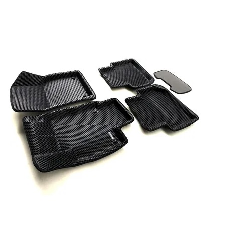 Коврики в салон Volkswagen Tiguan  2016-2020, 3D EVA Euromat, Черный, укороченные Арт. EM3DEVA0054151