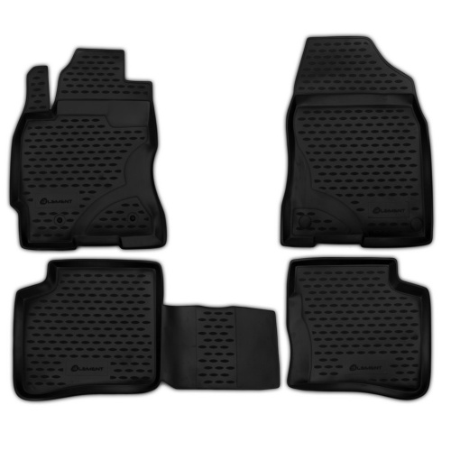 Коврики в салон Toyota Prius (XW20) 2003-2005, полиуретан Element, Черный, левый руль Арт. NLC.48.49.210k