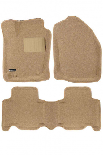 Коврики в салон Toyota RAV4 LWB (XA30) 2009-2013 FL1 Long, 3D ткань Euromat Business, Бежевый, Арт. EMC3D005125T