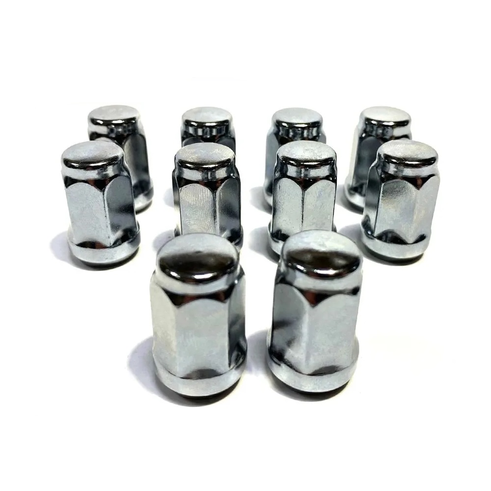 Комплект гаек M12x1.5 Конус h-32мм закрытая, Хром, Ключ 17, Арт. KK311345HT/Cr