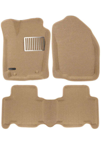 Коврики в салон Toyota RAV4 LWB (XA30) 2009-2013 FL1 Long, 3D ткань Euromat LUX, Бежевый, Арт. EM3D005125T