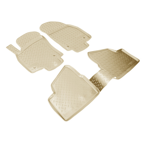 Коврики в салон Opel Astra H 2004-2007 Универсал, полиуретан Norplast, Бежевый, Арт. NPLPO6308B