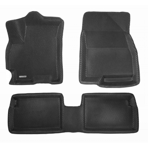Коврики в салон Chery Tiggo 4 Pro 2020-2024, 3D EVA Euromat, Серый, Арт. XEVA3D001420G