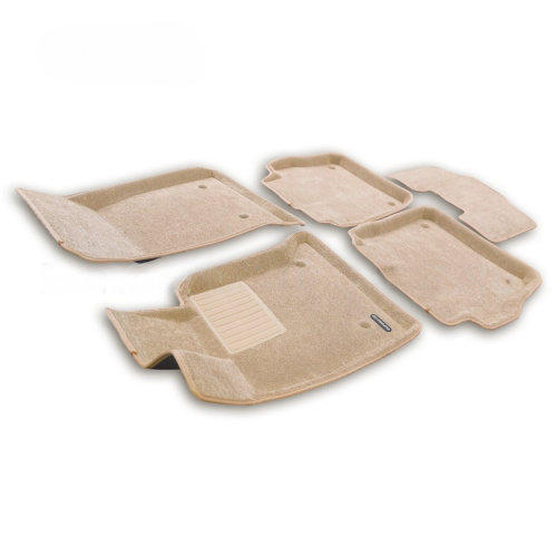 Коврики в салон Cadillac CT6  2018- FL, 3D ткань Euromat Business, Бежевый, Арт. EMC3D001300T