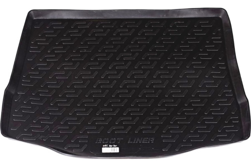 Коврик в багажник Ford Focus  2004-2008 Седан, пластик, L.Locker, Черный, Арт. 0102020700
