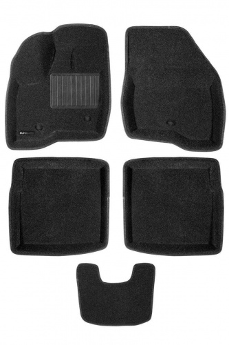 Коврики в салон Ford Explorer (U502) 2010-2016, 3D ткань Euromat Business, Черный, Арт. EMC3D002218