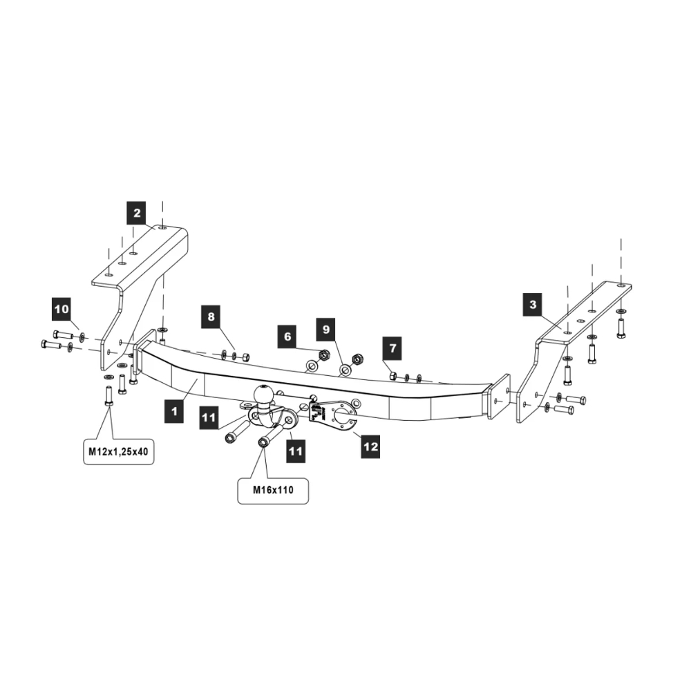 Фаркоп Lexus NX I 2014-2017 BALTEX Арт. 24337608