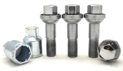 Секретные болты M14x1.5 Сфера L-45мм Хром, Спец Ключ, Арт. C684177NNI2KEY