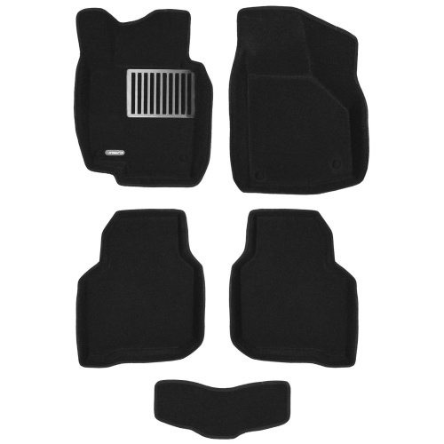 Коврики в салон Skoda Superb (3T) 2008-2013 Лифтбек, 3D ткань Euromat Business, Черный, Арт. EMC3D004509