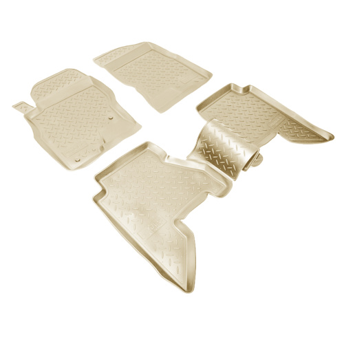 Коврики в салон Nissan Pathfinder (R51) 2004-2009, полиуретан Norplast, Бежевый, Арт. NPL-Po-61-45-B