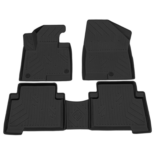 Коврики в салон Hyundai Santa Fe (DM) 2012-2016, полиуретан Rezkon, Черный, Арт. 0520045400