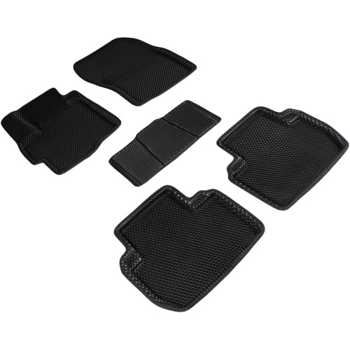 Коврики в салон Mitsubishi Outlander  2012-2014, 3D EVA Seintex "ромб", Черный, Арт. 95239