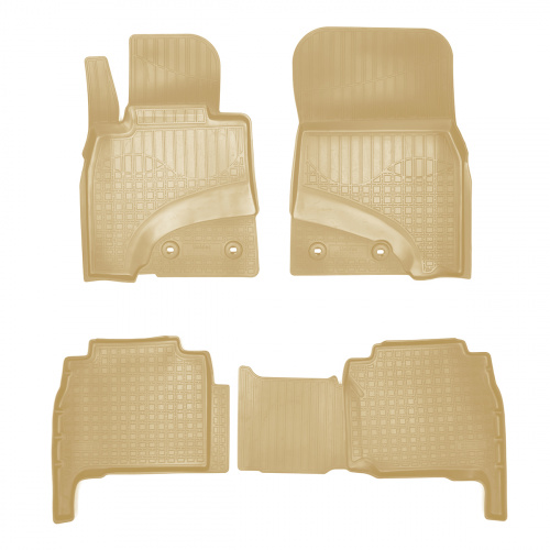Коврики в салон Toyota Land Cruiser 200 2012-2015 FL1, полиуретан Norplast, Бежевый, Арт. NPA11C88500B