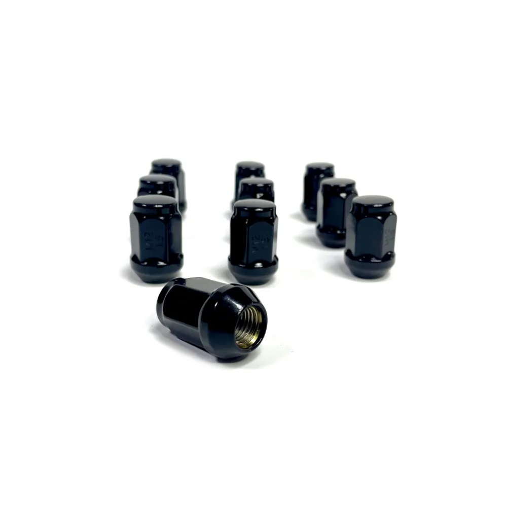 Комплект гаек M12x1.5 Конус h-35мм закрытая, Черный, Ключ 19, Арт. KK801445HT/BC