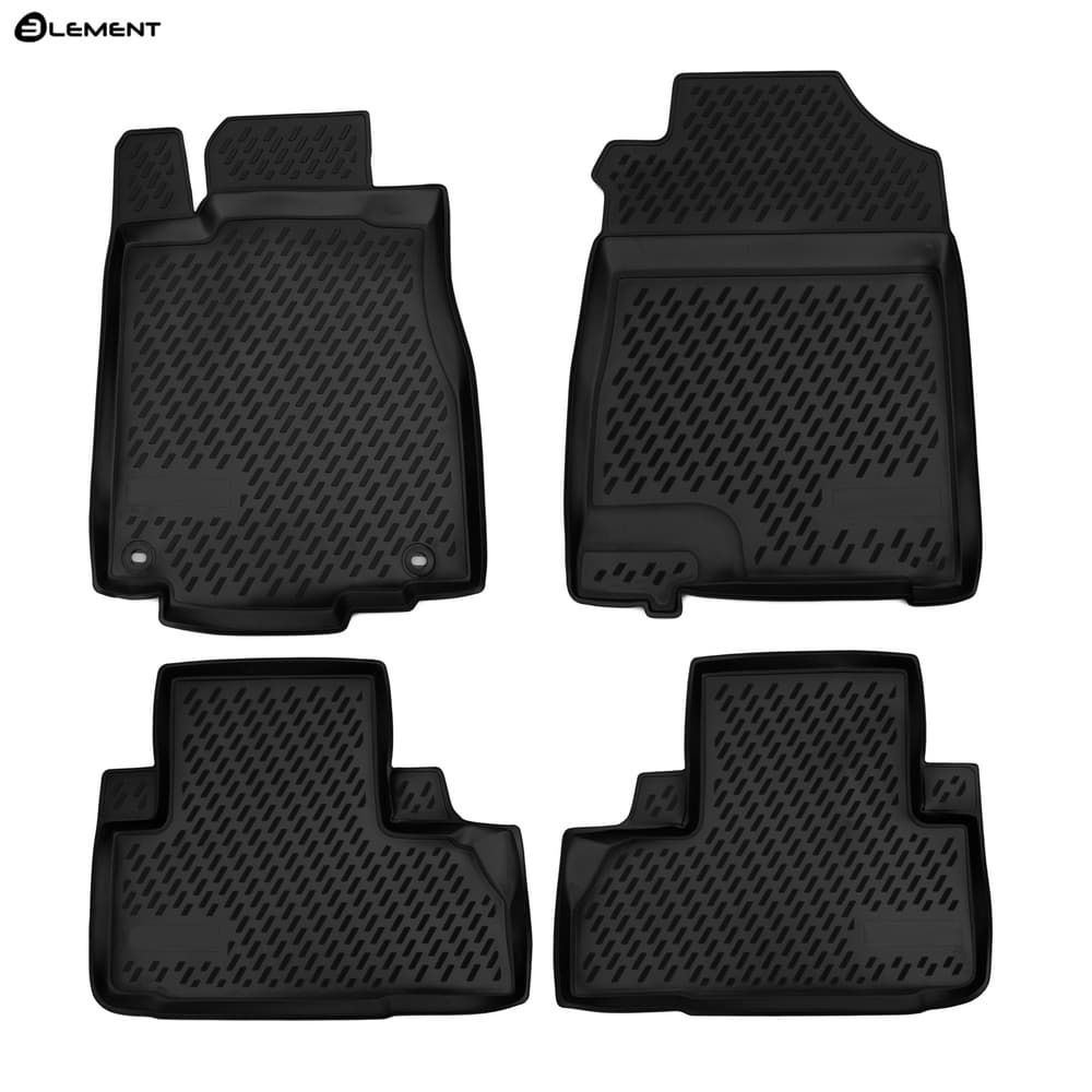 Коврики в салон Honda CR-V  2011-2015, полиуретан Element, Черный, Арт. CARHND00013