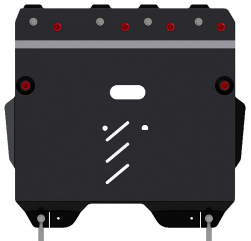 Защита картера двигателя, КПП Ford Explorer (U502) 2010-2016 V-3,5 AT (Для установки со штатной защитой Police shield) Арт. 08.2823 V1
