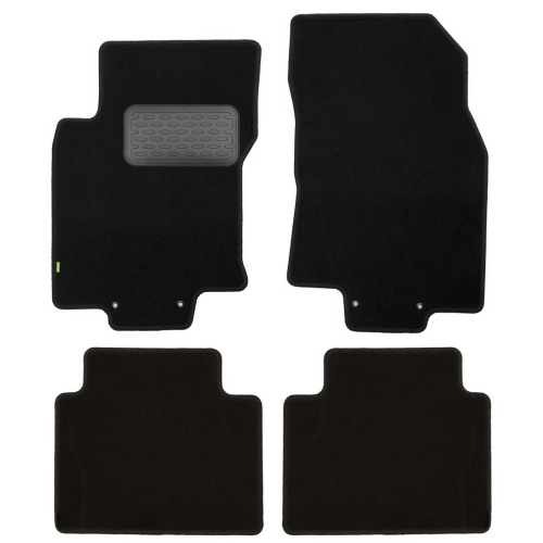 Коврики в салон Nissan X-Trail (T32) 2013-2019, текстильные Klever standart, Черный, Арт. KVR02365401210KH