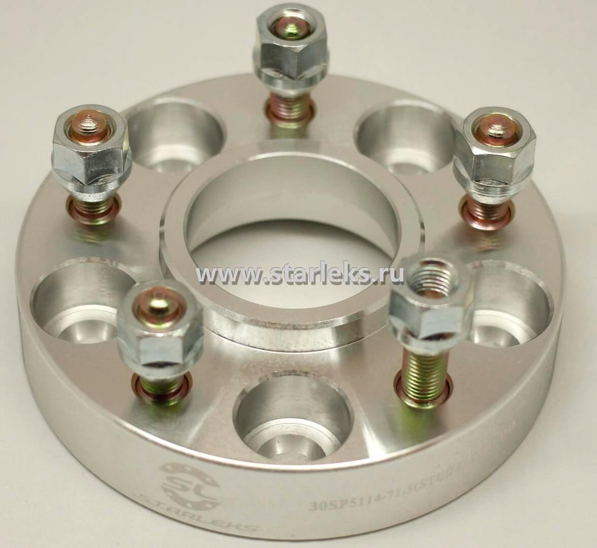 Проставка 30SP5114.3-71.6(STUD14x1.5) Step Silver STARLEKS
