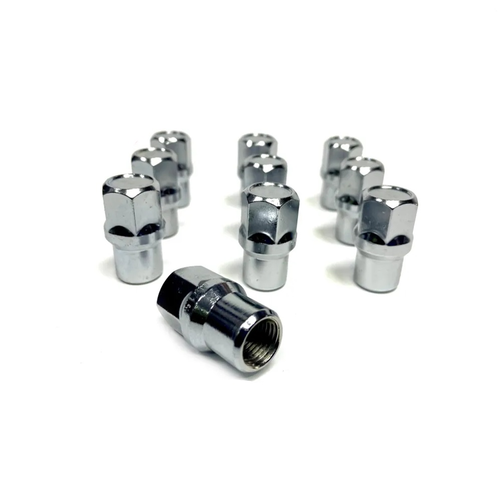 Гайка колеса M14x1.5 Конус с носиком h-38.5мм закрытая, Хром, Ключ 19, Арт. D801415