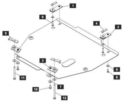 Защита картера двигателя, КПП Honda Accord VII 2002-2006 Универсал V-2.4 Арт. 09.0523
