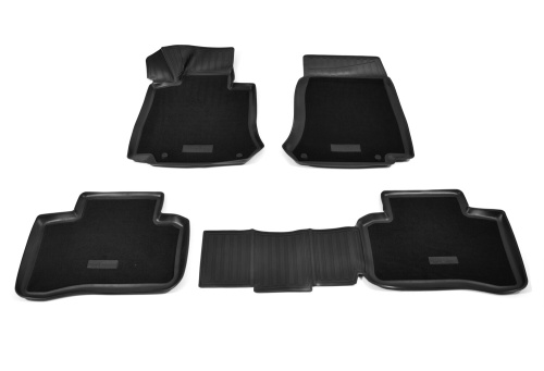 Коврики в салон Mercedes GLC (X253) 2015-2019, полиуретан 3D Norplast, Черный, Арт. NPA11C56525CM