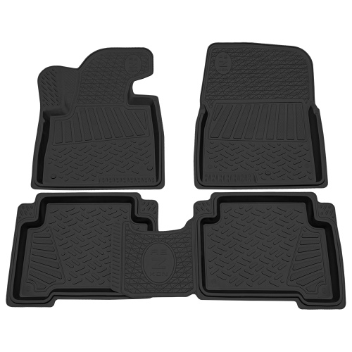 Коврики в салон Hyundai Santa Fe (DM) 2012-2016, резина Rezkon, Черный, Арт. 1020045400