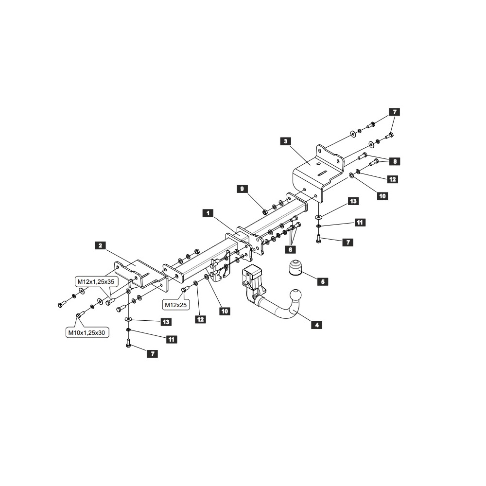 Фаркоп Hyundai Tucson (NX4) 2020- SHERIFF Арт. 483832