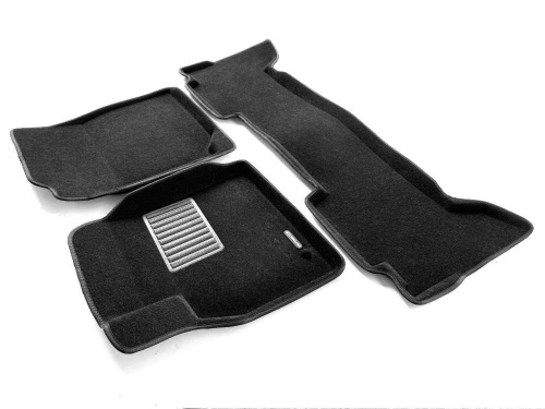 Коврики в салон Toyota Land Cruiser 100 1998-2002, 3D ткань Euromat Business, Черный, Арт. EMC3D005117