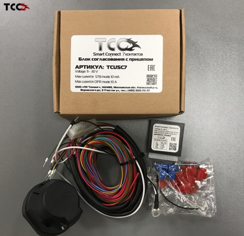 Блок согласования Универсальный 7pin с отключением парктроника TCC Арт. TCUSC7P
