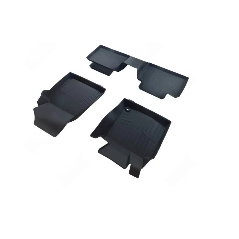 Коврики в салон Toyota Camry (XV70) 2017-2021, резина 3D SRTK LUX, Черный, Арт. 3DTYCAM24G02X83