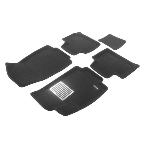 Коврики в салон Haval H3 2024-, 3D ткань Euromat LUX, Черный, Арт. EM3D001471