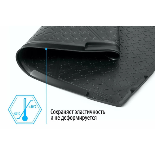 Коврик в багажник Jetour X50 2024-, полиуретан Rival, Черный, Арт. 10605001