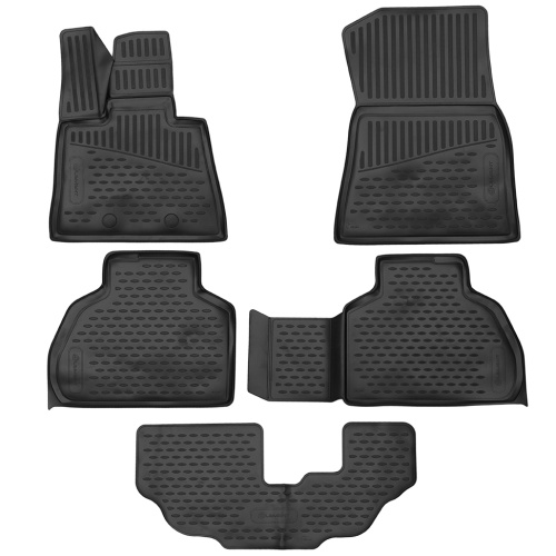 Коврики в салон BMW X7 (G07) 2019-2023, полиуретан 3D Element, Черный, Арт. ELEMENT3D02344210K