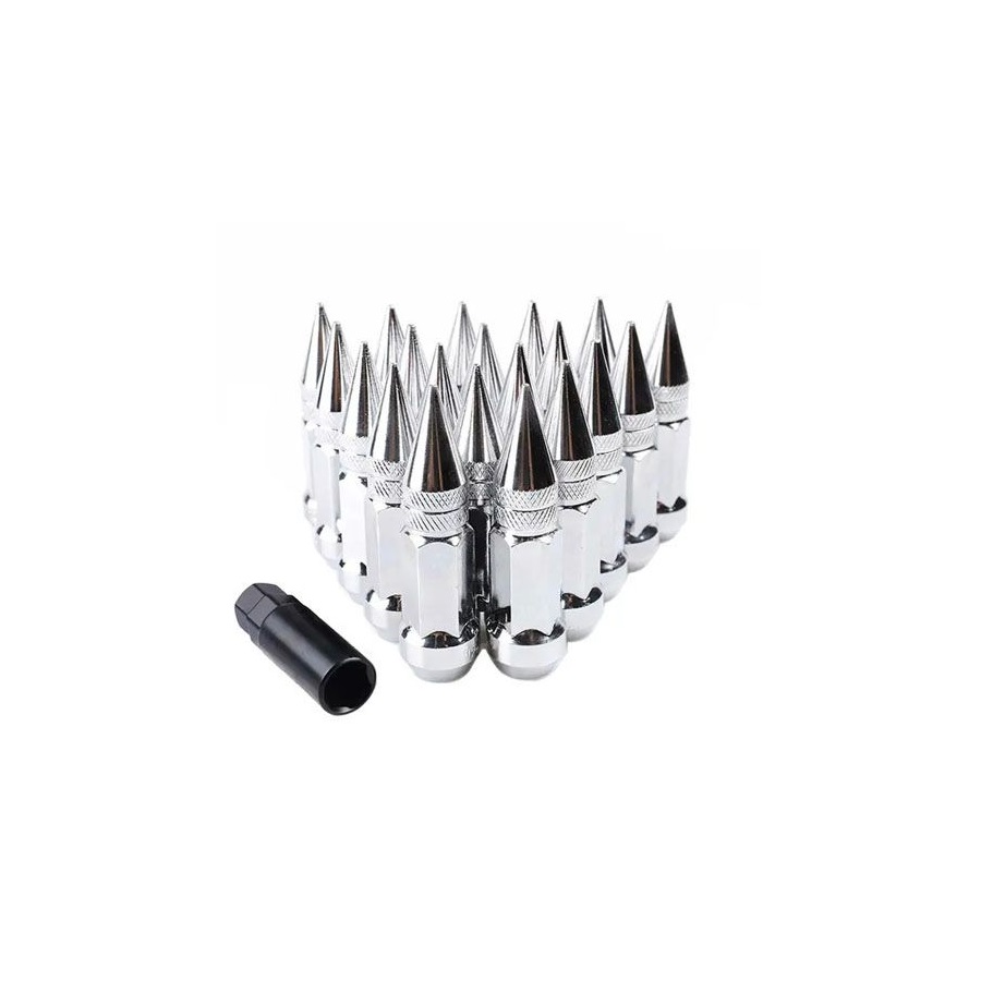 Комплект гаек M12x1.25 Конус h-80мм закрытая, Хром, Ключ 19, Арт. KK911944SD/CR
