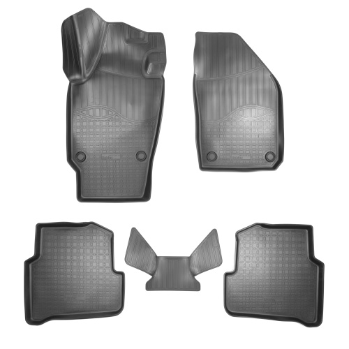 Коврики в салон Skoda Fabia (NJ) 2014-2018 Хэтчбэк 5 дв., полиуретан 3D Norplast, Черный, Арт. NPA11C81120