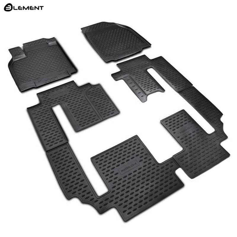 Коврики в салон Mazda CX-9 (TB) 2006-2009, полиуретан Element, Черный, Арт. CARMZD00029