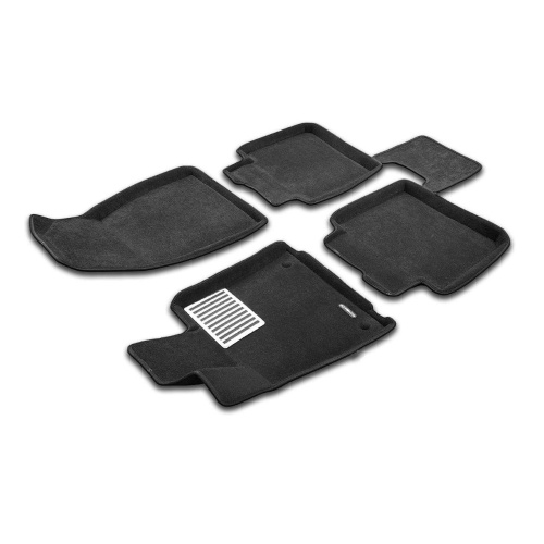 Коврики в салон Hongqi H5 2022-, 3D ткань Euromat LUX, Черный, Арт. EM3D001482