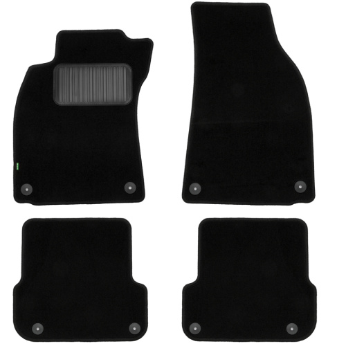 Коврики в салон Audi A4 (B7) 2004-2009 Седан, текстильные Klever standart, Черный, Арт. KLEVER02040901210KH
