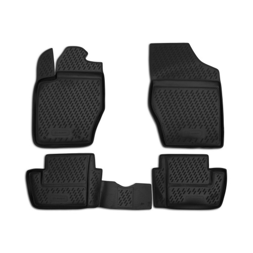 Коврики в салон Citroen C4  2004-2008 Хэтчбэк 3 дв., полиуретан 3D Element, Черный, Арт. CARCRN00011