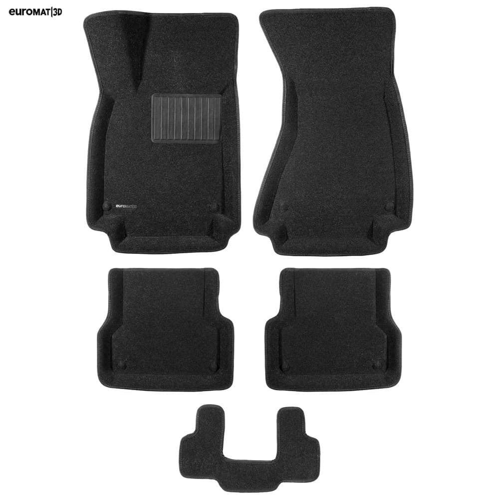 Коврики в салон Audi A6 (C7) 2011-2014 Седан, 3D ткань Euromat Business, Черный, Арт. EMC3D-001107