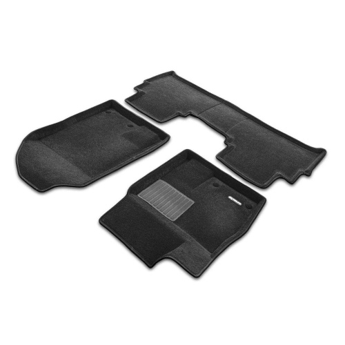 Коврики в салон Jetour T1 2024-, 3D ткань Euromat Business, Черный, Арт. EMC3D000024