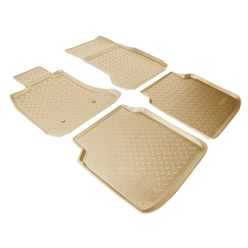 Коврики в салон BMW 7 (F02) 2008-2012 Long, полиуретан 3D Norplast, Бежевый, Арт. NPLPO0741B