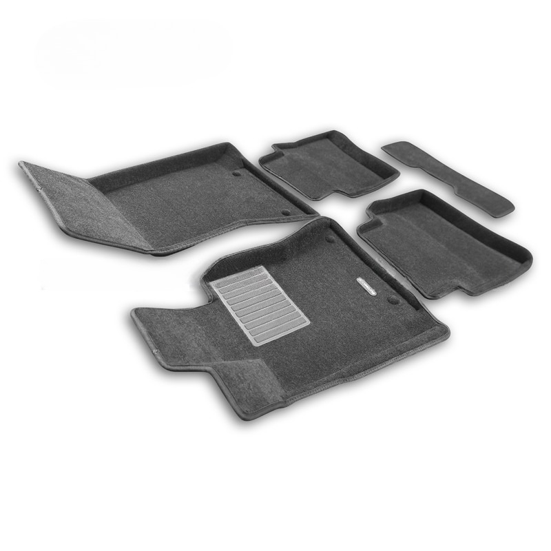 Коврики в салон Mercedes-Benz E-Класс (W214) 2024- Седан, 3D ткань Euromat Business, Черный, Арт. EMC3D003525