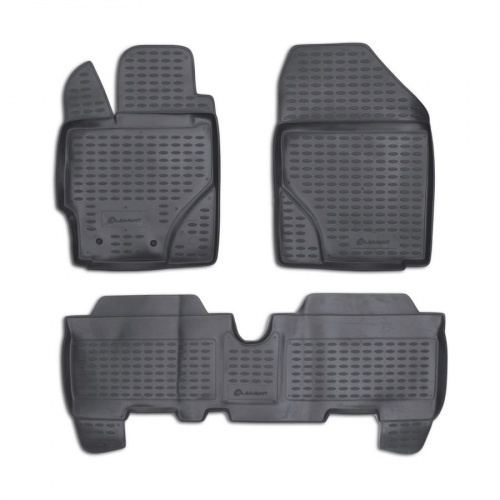 Коврики в салон Toyota Yaris  2005-2009 5 дв., полиуретан Element, Серый, Арт. NLC4810211K