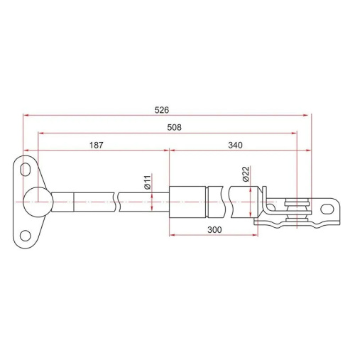 Амортизаторы крышки багажника Toyota Harrier (XU10) 1997-2000, правая (R) Арт. ST-68950-49015