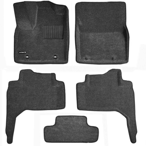 Коврики в салон Toyota Land Cruiser 300 2021-, 3D ткань Euromat Business, Серый, Арт. EMC3D005109G